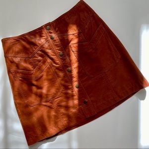 Free People Vegan Leather Mini Skirt 4